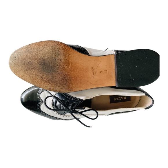 Trendy Bally Black and White Wing Tips - Picture 5 of 12